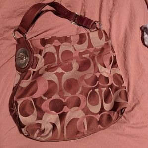 Classic Monogram Burgundy Coach Purse